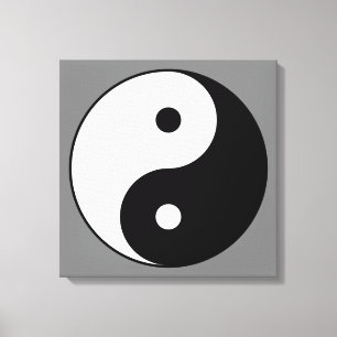 Yin och Yang Symbol (kinesisk taijitu) Canvastryck