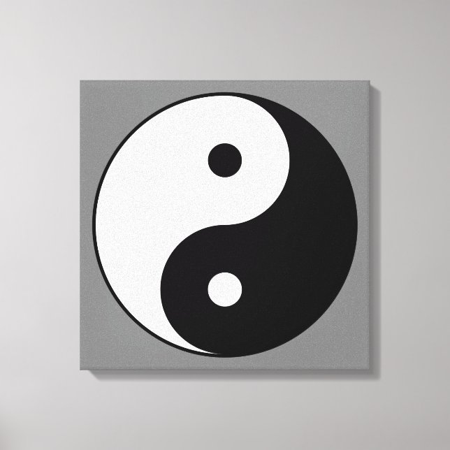 Yin och Yang Symbol (kinesisk taijitu) Canvastryck (Framsida)