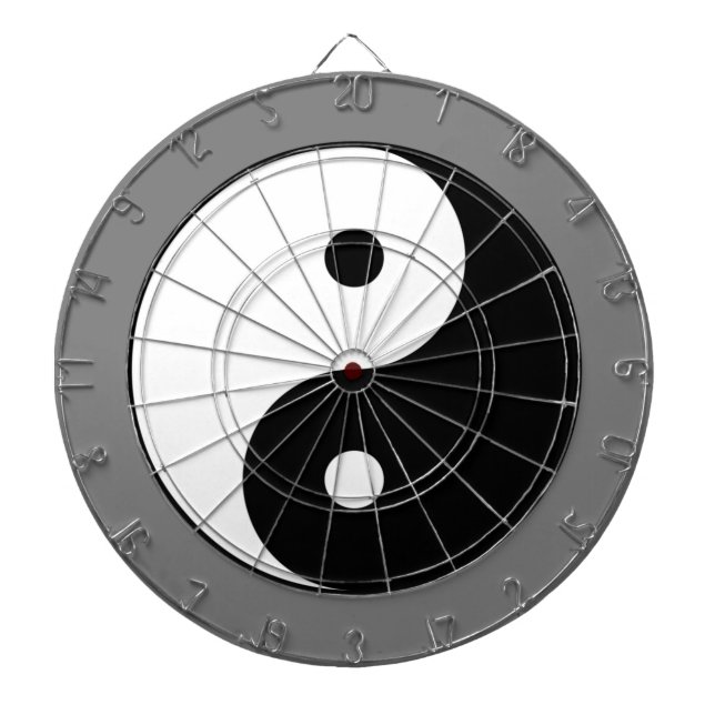 Yin och Yang Symbol (kinesisk taijitu) Darttavla (Framsidan)