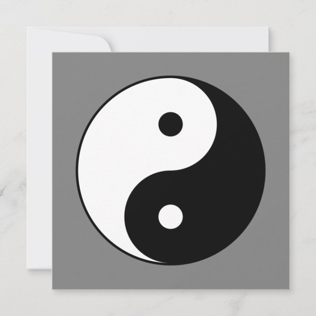 Yin och Yang Symbol (kinesisk taijitu) Kort (Framsida)