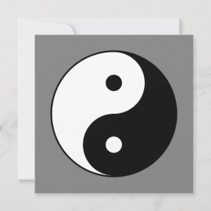 Yin och Yang Symbol (kinesisk taijitu) Kort