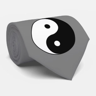 Yin och Yang Symbol (kinesisk taijitu) Slips