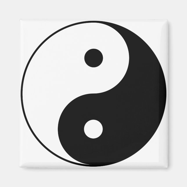 YIN- OCH YANG-symbol Magnet (Framsidan)