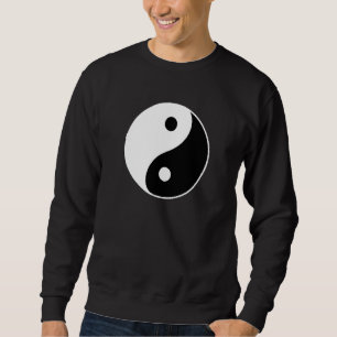Yin och Yang Symbol Peace Kärlek Balance Yoga Tai Lång Ärmad Tröja