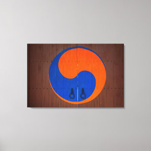 Yin och Yang-symbol, Sydkorea Canvastryck