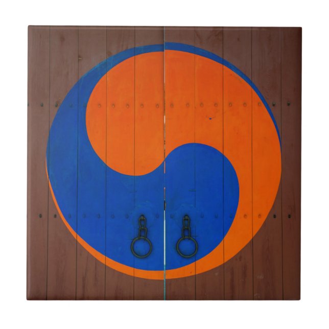 Yin- och Yang-symbol, Sydkorea Kakelplatta (Framsidan)