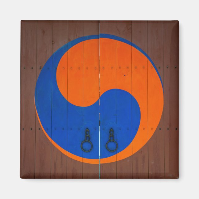 Yin- och Yang-symbol, Sydkorea Magnet (Framsidan)