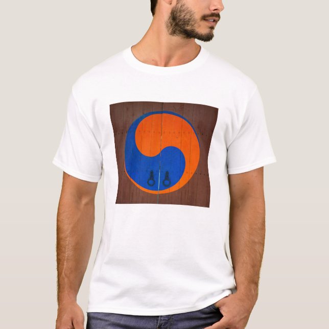 Yin- och Yang-symbol, Sydkorea Tee Shirt (Framsida)