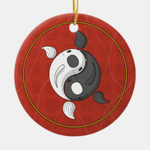 Yin och Yang the Koi Ornament