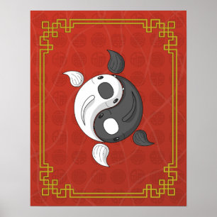 Yin och Yang the Koi Poster