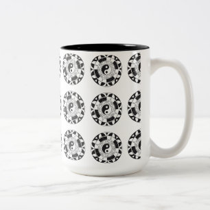 Yin och Yang Tiled Asian Symbol Mugg