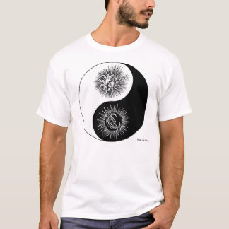 Yin och yang undertecknar - solen vs måneT-tröja Tee