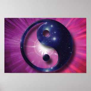 Yin och Yang Universe Print Poster