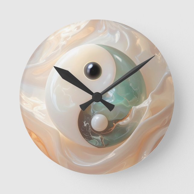 YIN OCH YANG - Yijing Rund Klocka (Framsida)