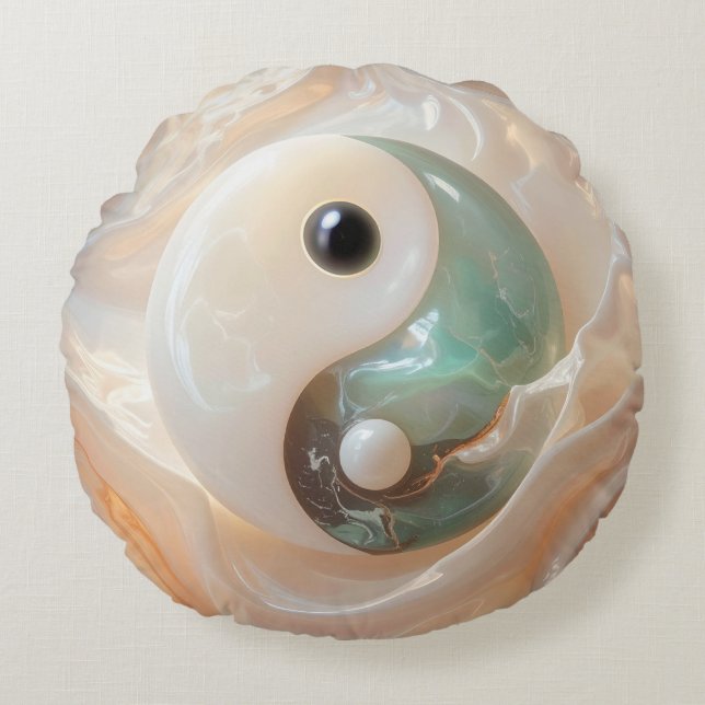 YIN OCH YANG - Yijing Rund Kudde (Framsidan)