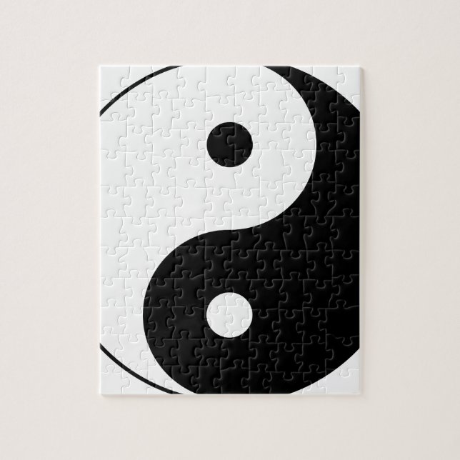 Yin och yang (yin-yang, yin yang, 陰 陽). pussel (Vertikal)
