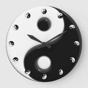 Yin Yang #1B Stor Klocka