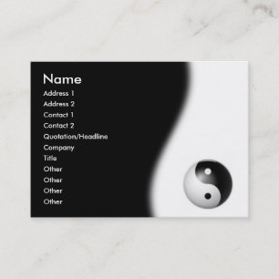 Yin-Yang-Affärskortet Visitkort