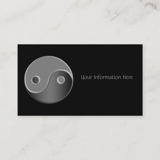 Yin Yang Affärskorts Visitkort (Framsida)