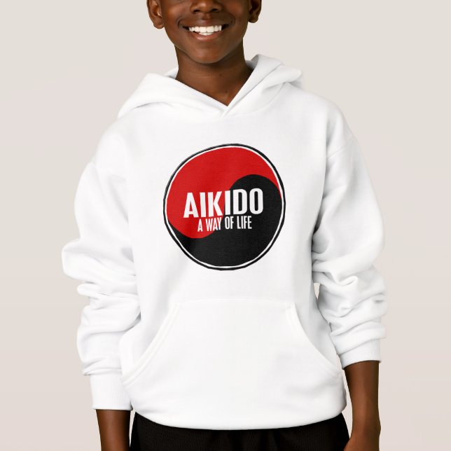 Yin Yang Aikido 1 Tee Shirt (Framsida)