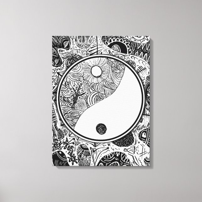 Yin Yang alternativ #1 Canvastryck (Framsida)