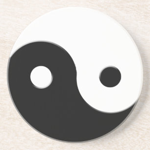 Yin & Yang Andlig Harmony & Balance Art Underlägg Sandsten