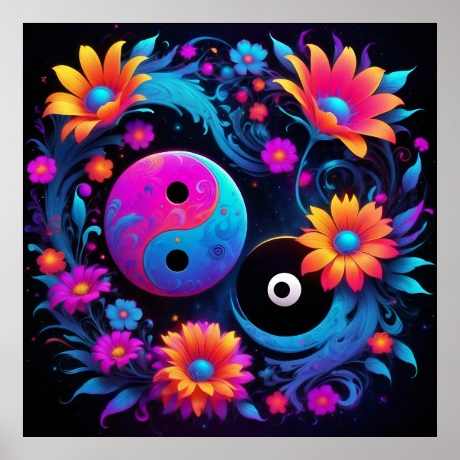 Yin Yang Andlig Harmony Poster (Framsidan)