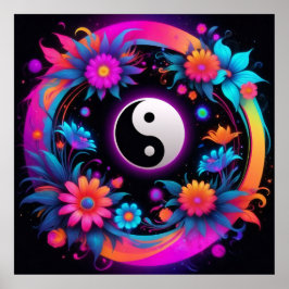 Yin Yang Andlig Harmony Poster