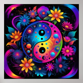 Yin Yang Andlig Harmony Poster