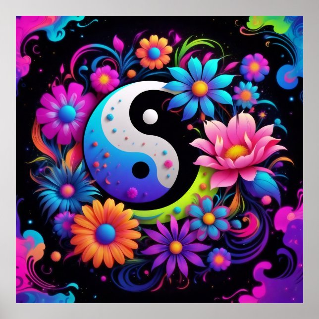 Yin Yang Andlig Harmony Poster (Framsidan)
