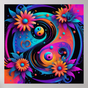 Yin Yang Andlig Harmony Poster