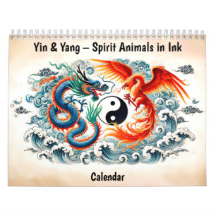 Yin & Yang – Andliga djur i bläck Kalender