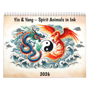 Yin & Yang – Andliga djur i bläck Kalender
