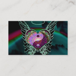 Yin Yang, ängelvingar och hjärta Visitkort