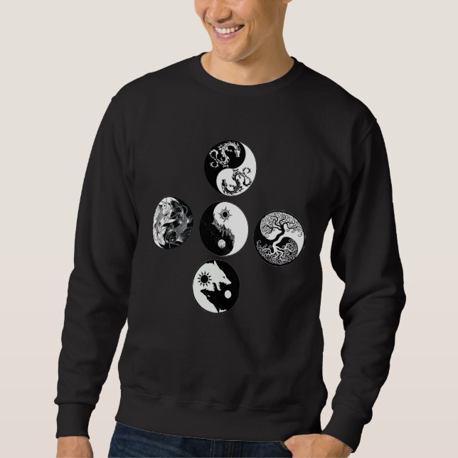 Yin Yang Animal Spirits Gift Set Lång Ärmad Tröja (Framsida)