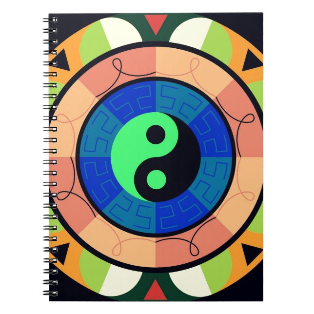 Yin Yang! Anteckningsbok Med Spiral (Framsidan)