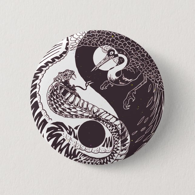Yin Yang Art - Snake vs Bird Knapp (Framsida)