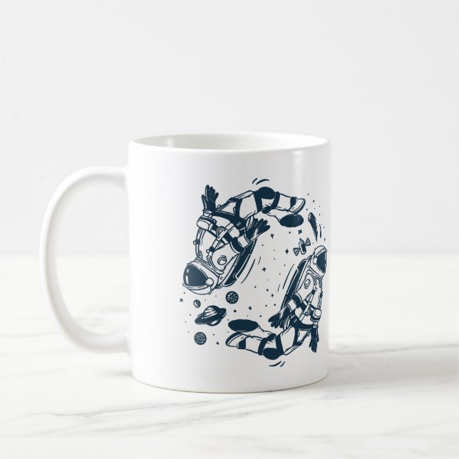Yin Yang Astronaut Kaffemugg (Vänster)