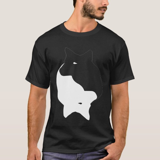 Yin Yang Australian Cattle Hund Heeler Symbol Zen T Shirt (Framsida)