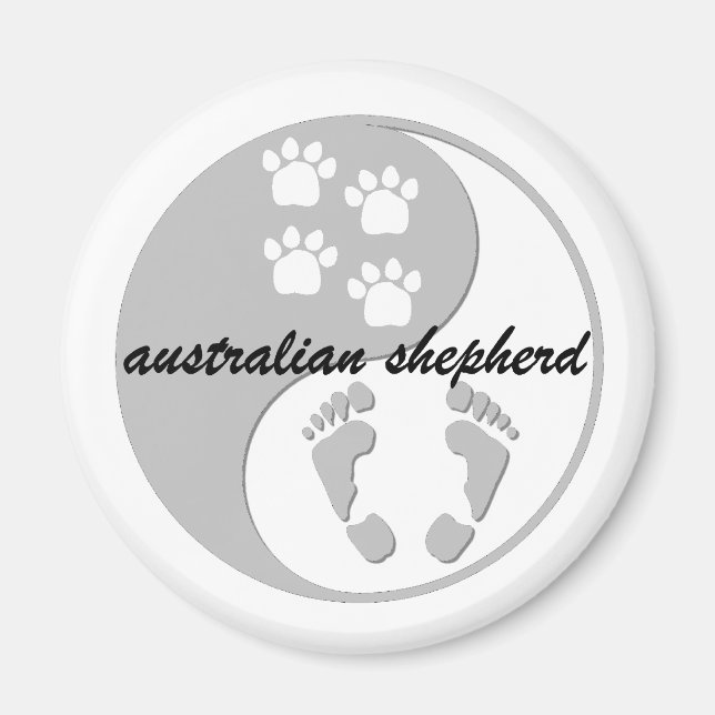 yin yang australian shepherd magnet (Framsidan)