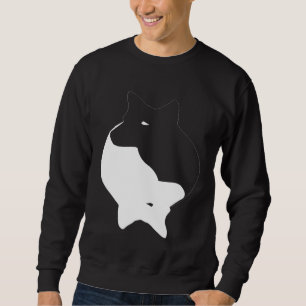 Yin Yang Australisk Nötboskap Hund Heeler Symbol Z Lång Ärmad Tröja