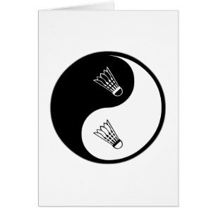 Yin Yang Badminton Hälsningskort