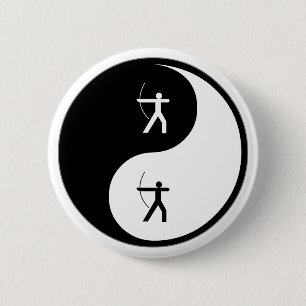Yin Yang bågskytte Knapp