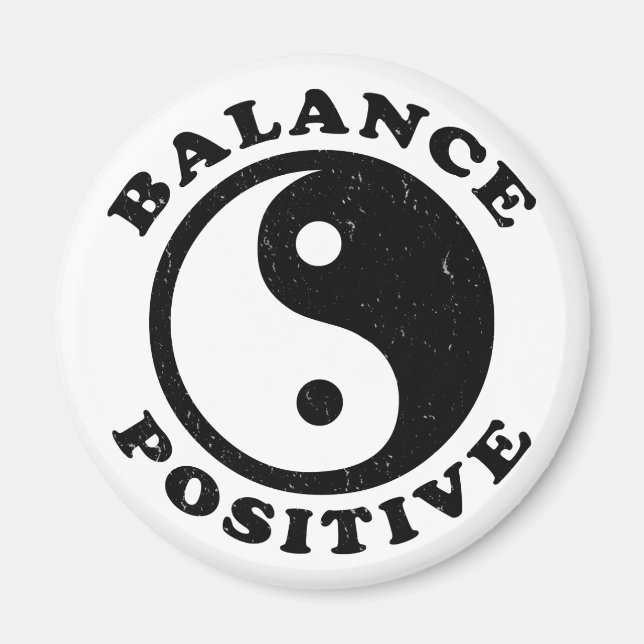 Yin Yang Balance Positive Zen Life Magnet (Framsidan)