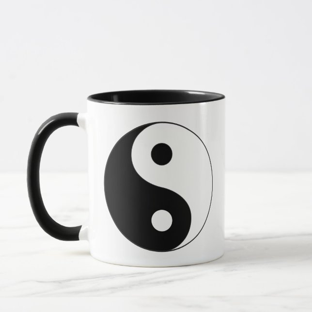 Yin Yang Balans Harmoni Symbol Design Mugg (Vänster)
