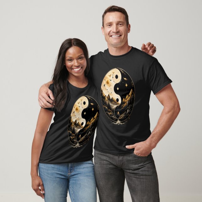 Yin Yang Berglandskap Andlig Konst T Shirt (Unisex)