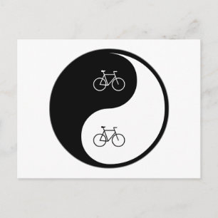 Yin Yang Bicycling Vykort