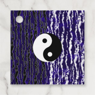 Yin Yang Blå Lugnhet Zen Energi Chi Fester Gåvor Etiketter