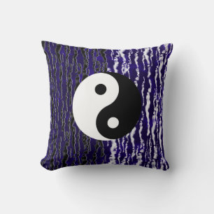 Yin Yang Blå Lugnhet Zen Energi Kudde