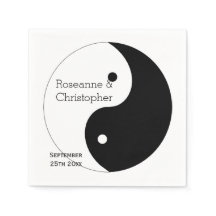 Yin Yang Black and White Design Bröllop